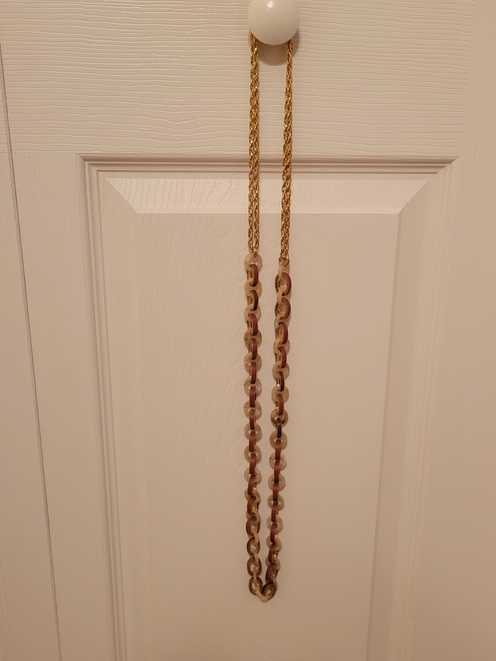 Gold-Tone and Tortoiseshell Link Necklace